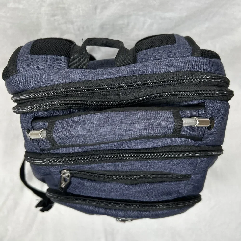 SWISSGEAR Scansmart TSA Friendly Tablet Laptop Backpack Blue Denim Padded